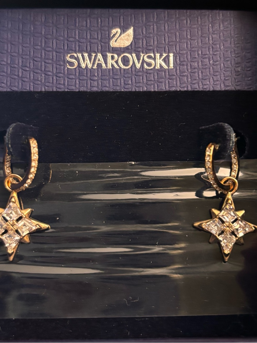 Swarovski Star Hoop Earrings